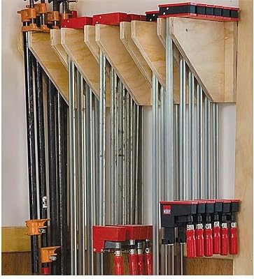 WOODCRAFT Project Paper Plan To Build Wall-Mounted Clamp Rack - Material Not Included