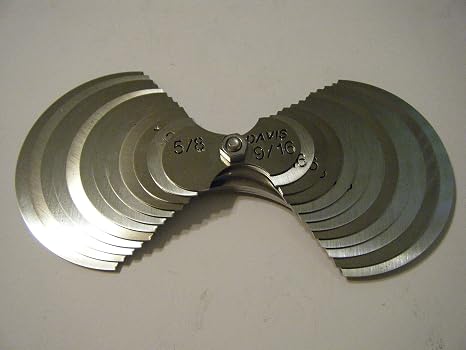Davis Large Radius Gage Set 9/16"-2"