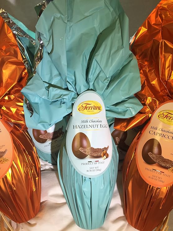 Ferara Milk with Hazelnut Egg Torrone Candy, 8-Ounce