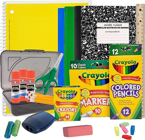 Back to School Supplies Bundle for Elementary Grades K-5 - School Supply Kit | Back to School Essentials - 32 Pieces