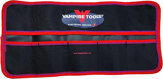 Vampire Tools 8" Mini Tool Roll Organizer Pouch, 5 Pockets, Water Resistant