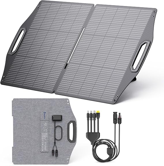 BigBlue 100W Foldable Solar Panel with USB-C(PD45W) + USB-A (QC 3.0 18W) +