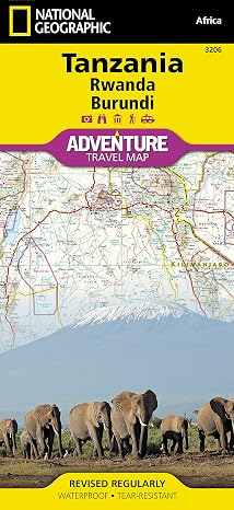 Tanzania, Rwanda, and Burundi Map (National Geographic Adventure Map, 3206)