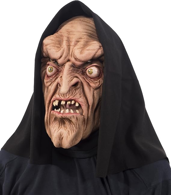 Zagone Studios Men's One Size Original Warlock Witch Monster Mask, Tan
