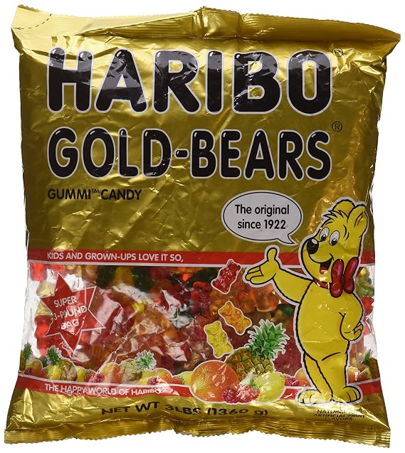 Haribo ORIGINAL Gold-Bears GUMMI CANDY 3lb (2 Pack)
