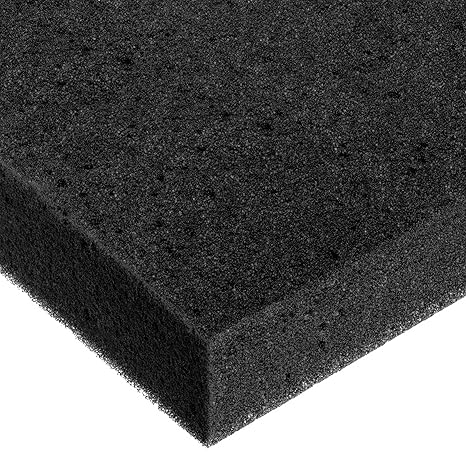 Soft Natural Sponge Foam Sheet, Open Cell, 22 lbs/cu. ft., Acrylic Adhesive, 1/4 in Thick x 12 in Wide x 24 in Long