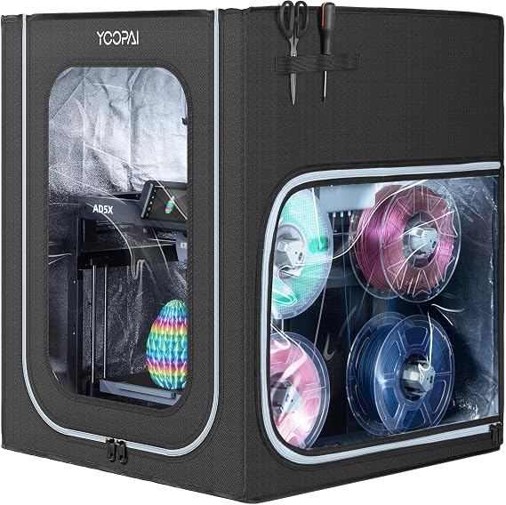 YOOPAI 3D Printer Housing with LED Light for AD5X / AD5M Dustproof Constant Temperature Tent Cover Fire Retardant Sound Insulation