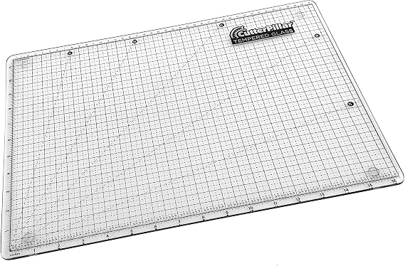 Cutterpillar Tempered Glass Craft Mat | 12"16" | for Sewing & Quilting