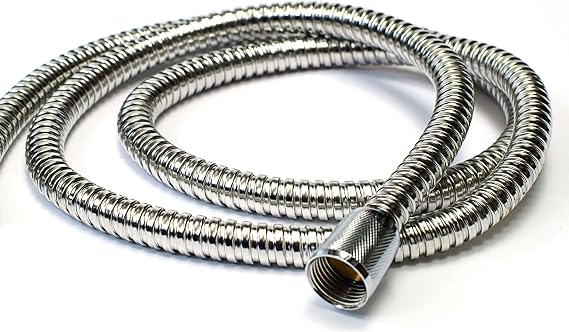 HotelSpa 5 to 7 Foot Extra Long Stretchable Stainless Steel Shower Hose Stretches to Your Needs!
