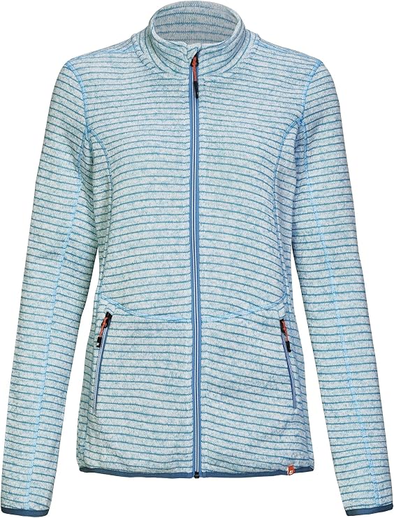 killtec Women Fleece Jacket Teanara, Color:mid Blue, Size:42