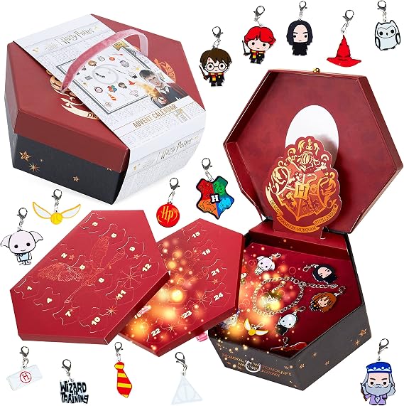 Harry Potter Jewelry Advent Calendar 2026 for Girls, Teens | Includes 23 Charms and 1 Bracelet Surprise Set, Christmas Countdown Calendar, Hogwarts Xmas Gifts for Girls