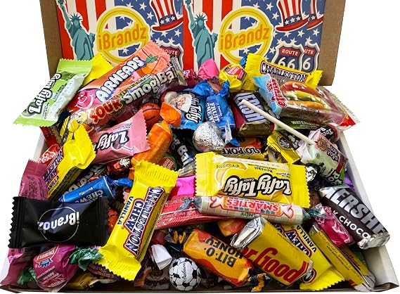 American Sweets Gift Box 100+ American Candy Sweets Hamper American Party Sweets