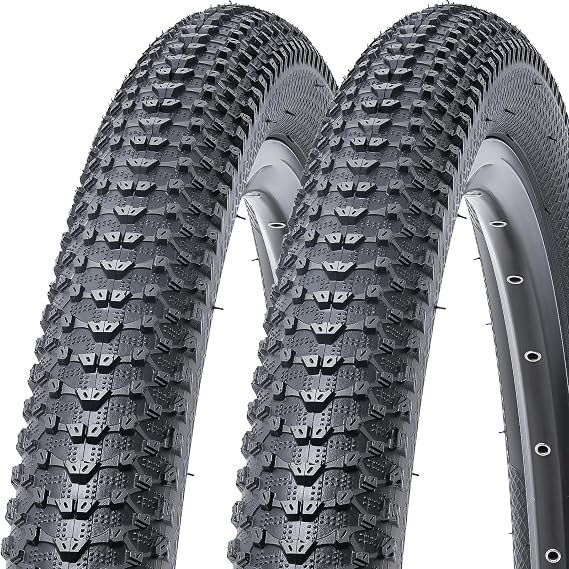 2 Pcs, 27.5x2.125 Bike Tires, Durable Folding 27.5 Inch 57-584 27.5x12.25 Mountain Bicycle Tires, Replacement Bike Tires for Mountain MTB Off-Road Bicycle, Clincher