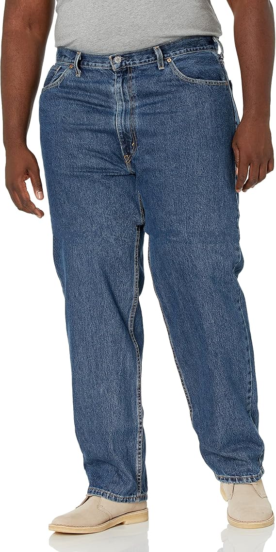Levi's 559 Men's Denim Pants, Stretch, Zipper Fly, Relaxed, Straight Fit, bule, W60 / L32