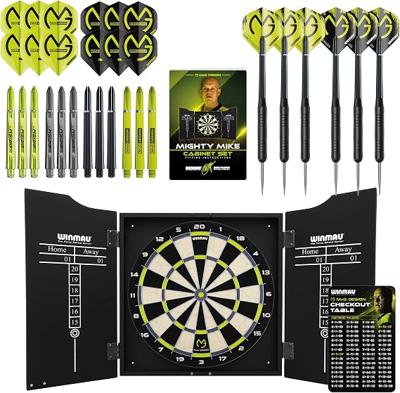 WINMAU Michael Van Gerwen MvG Sets Available with Dartboards, Cabinets, Surrounds, Darts and Accessories