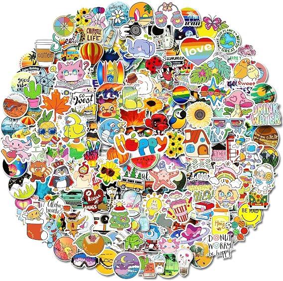 300-Piece Animals Stickers Pack, Kawaii Stickers Bulk for Water Bottle | Waterproof Easy Peel Removable Residue-Free Vinyl Decals