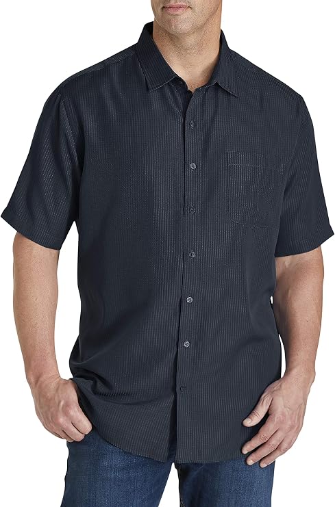 Harbor Bay Big and Tall Microfiber Comfort Grid Sport Shirt Sizes XL - 8XLT