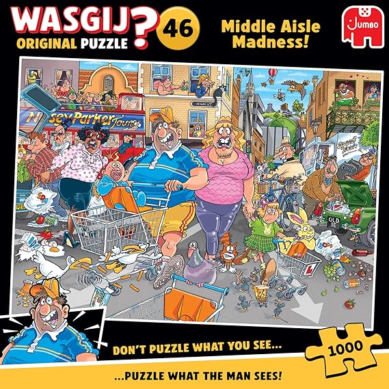 Wasgij Original 46 - Middle Aisle Madness - 1000 Piece Adults Jigsaw Puzzle