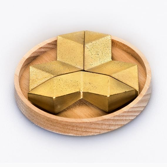 Futagami Solid Brass Chopstick Rest - Crystal Set of 3