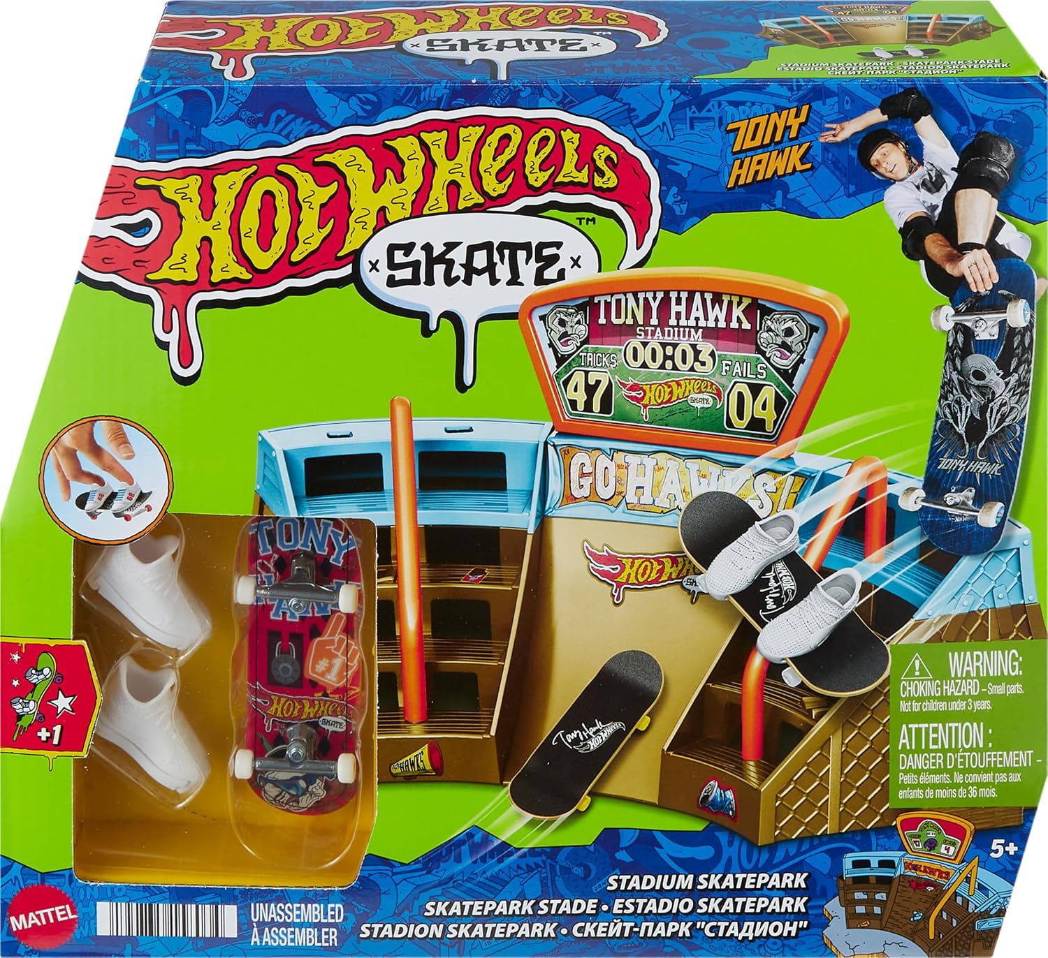 Hot Wheels Skate Parmak Kaykay Macerasına Başlangıç Seti HGT91 - Stadium Skatepark