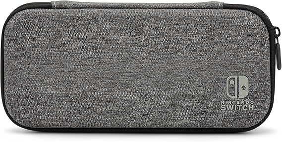 PowerA Slim Case for Nintendo Switch - OLED Model, Nintendo Switch or Nintendo Switch Lite - Gray, Protective Case, Gaming Case, Console Case,