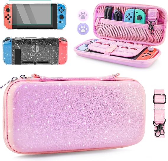 Hypercase ニンテンドースイッチ/oled用ピンクケースクリア