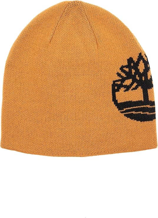 Timberland Men's Reversible Logo Jacquard Beanie
