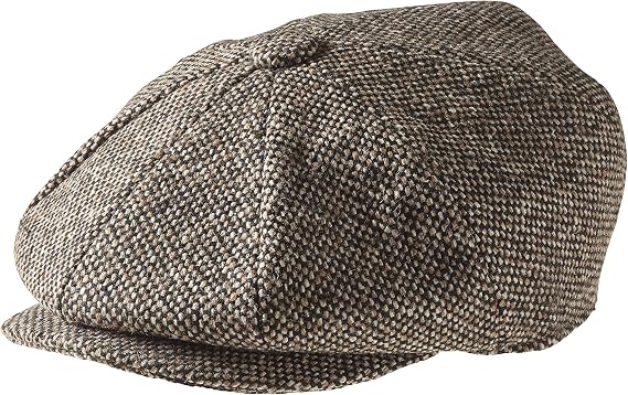 PEAKY BLINDERS 8 Piece 'Newsboy' Style Flat Cap -Tweed Wool Fabric Variations