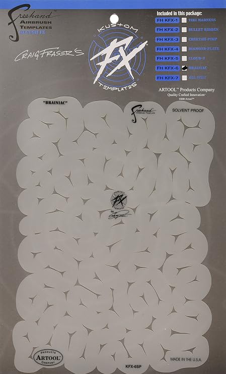 Artool Freehand Airbrush Templates, Brains