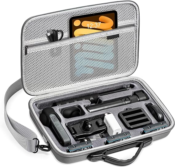 Tomat Carry Case for Insta360 X3, Portable PU Storage Protective Bag Travel Case for Accessories with Large Capacity