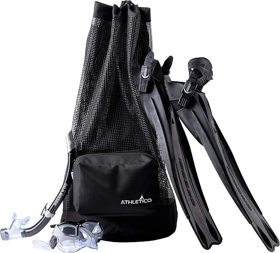 Athletico Scuba Diving Bag - XL Mesh Travel Backpack for Scuba Diving and Snorkeling Gear & Equipment - Dry Bag Holds Mask, Fins, Snorkel, and More