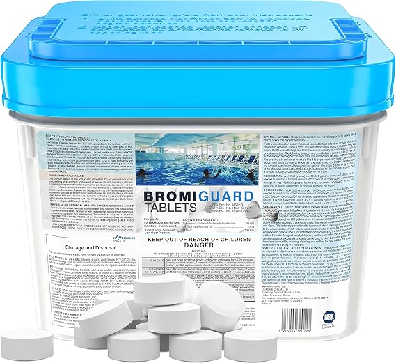 1 Inch 5.5 Lbs Bromine Tablets for Spa Hot Tub Chemical Tabs Brominating Tablets Spa Hot Tub Chemical Sanitizer