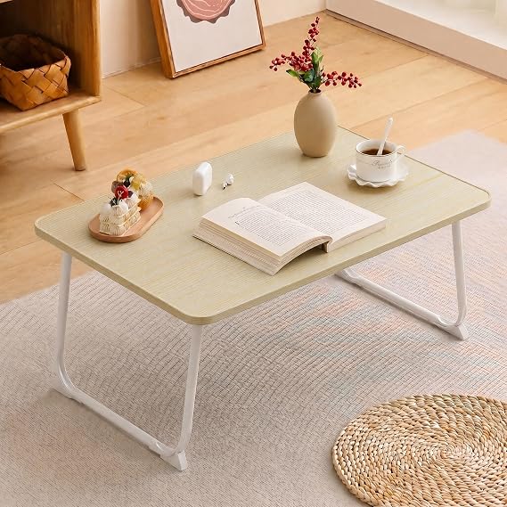 Folding Table, Low Table, Beige, Living Alone, Lightweight Sitting Table