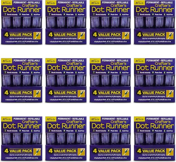 AdTech Dot Glue Runner-Case Pack, PURPLE 12 Pack