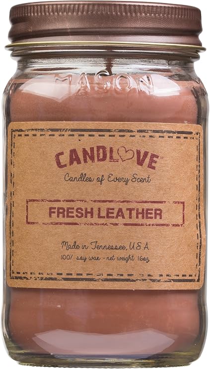 Leather Scented 16 oz. Candles by Candlove