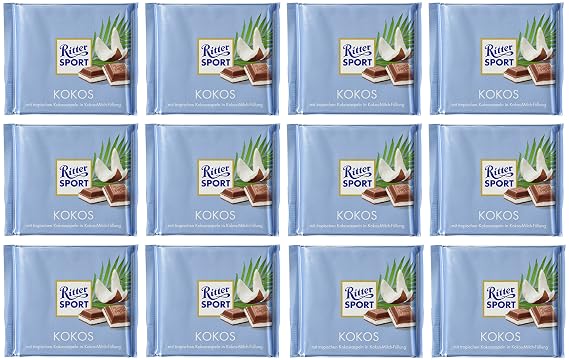 Ritter Sport Kokos,3.52 Ounce (Pack of 12)
