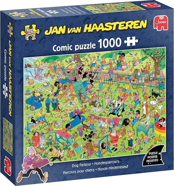 Jan Van Haasteren Dog Parkour - 1000 Piece Adults Jigsaw Puzzle