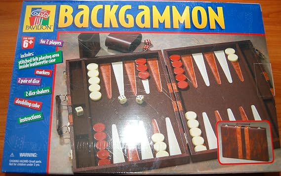 Pavilion Backgammon, Premier Edition, 2 Players, Ages 6+