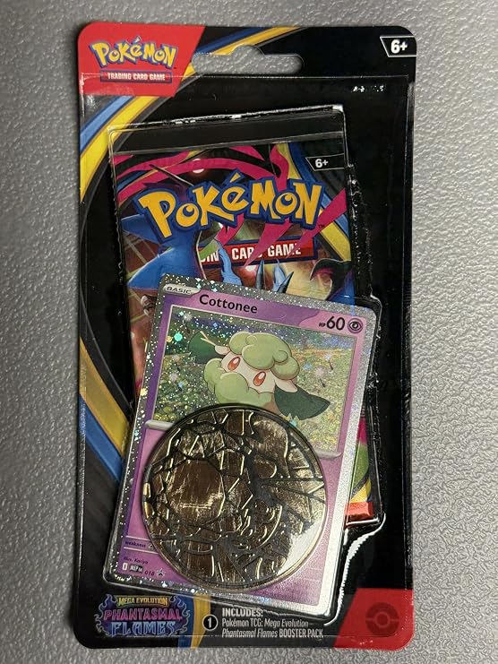 Card Pack Pokemon TCG: Mega Evolution - Phantasmal Flames Checklane Checklane Blister Whimsicott or Cottonee
