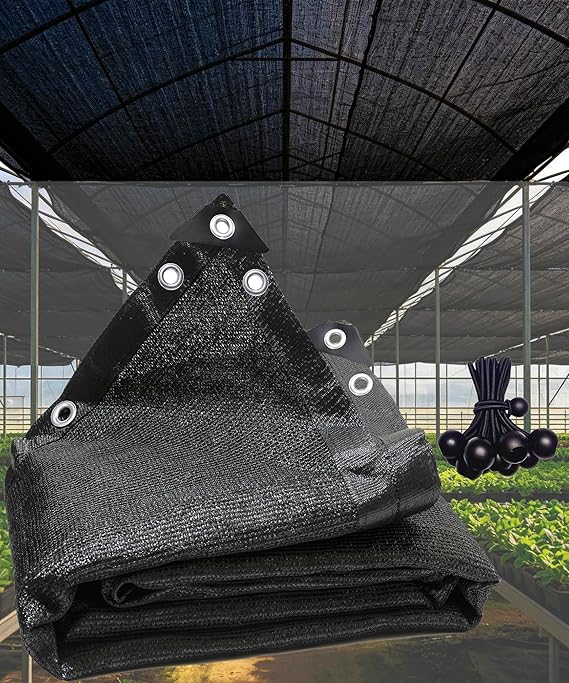 90% Black Shade Cloth 3ft x 6ft Heavy Duty Mesh Tarp with Grommets