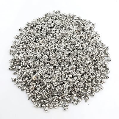 Bfenown100PCS 6#-32x6 Hex Phillips Head Replacement PC Computer Case Mounting Screws Fastener for Building Repairing and Maintaining Computer Systems Silver