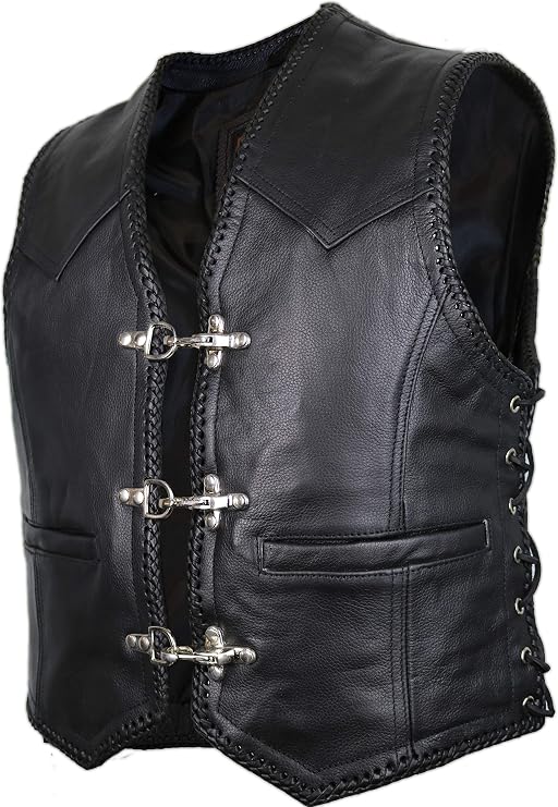 Men's Motorcycle Leather Vest