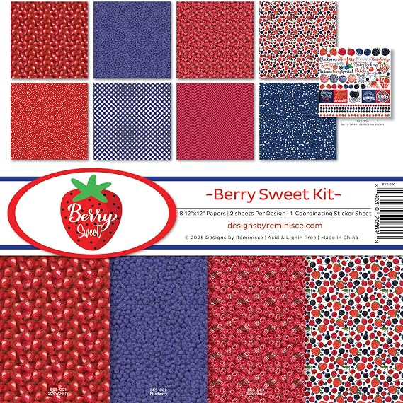 Reminisce Berry Sweet Scrapbook Collection Kit