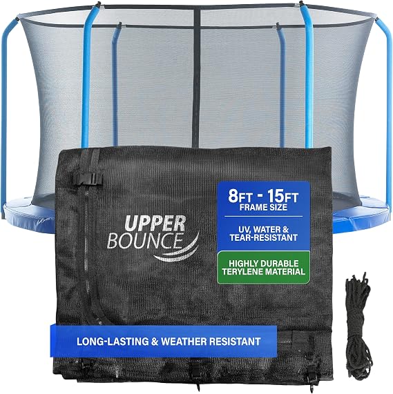 Machrus Upper Bounce Trampoline Net Replacement for Top-Ring Flex Enclosure System, Tear and Weather-Resistant, Lightweight, Foldable