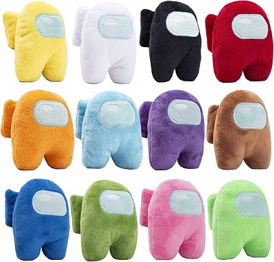 12 Pcs Among U&s Plush Toys Merch Crewmate Astronaut Stuffed Plushies Doll, Best Gifts for Game Fans and Children 12 Color