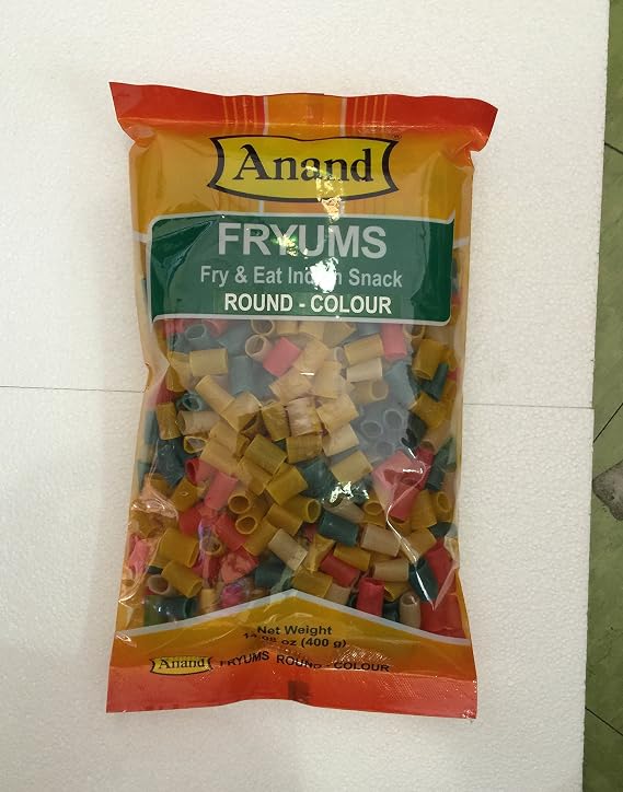 Anand Fryums Round - Colour - Fry & Eat Indian Snack - 400g., 14.08oz