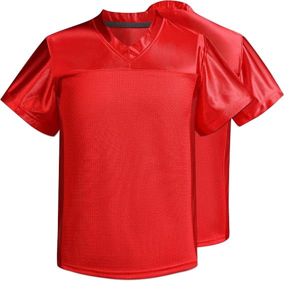 Men's Blank Football Jersey, Adult Mesh Athletic Practice Football Shirts, American Football Jerseys for Adults S-2XL
