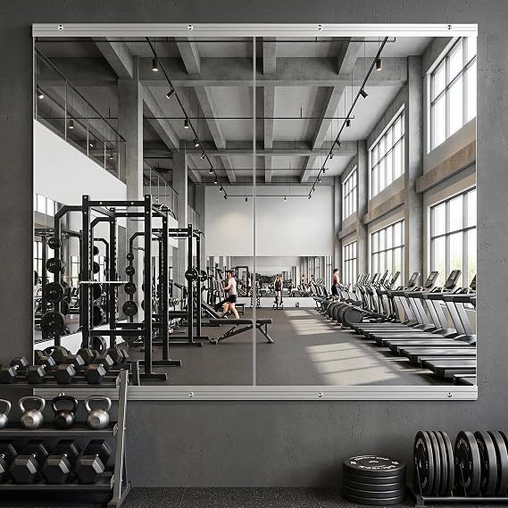 Gym Mirrors for Home Gym, 60" x 40" 2PCS Workout Mirrors Frameless