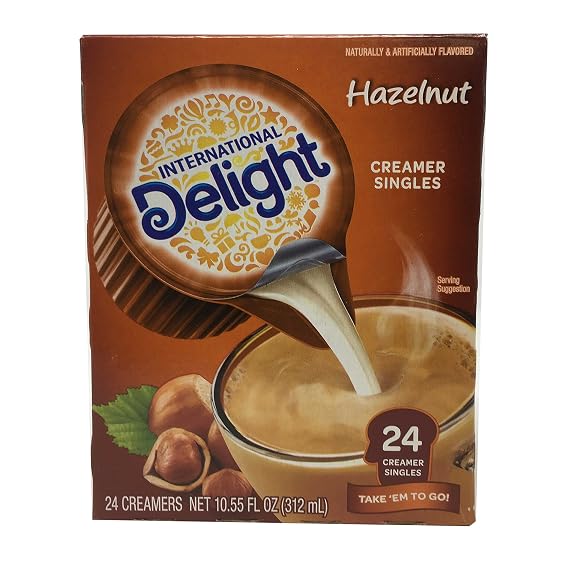 International Delight, Hazelnut Liquid Coffee Creamer Singles, 24 Count