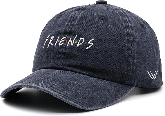 Waldeal Women's Friends Baseball Caps Embroidered Adjustable Denim Ball Cap Dad Hat